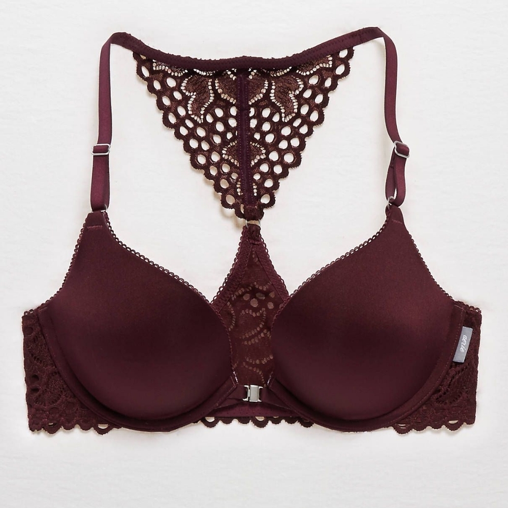 Aerie Brooke Burgundy Bra